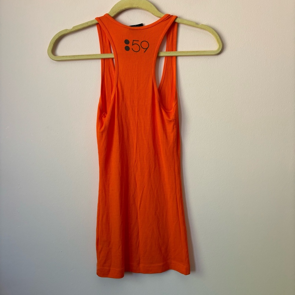 Splits59 Orange Ribbed tank - Picture 2 of 6